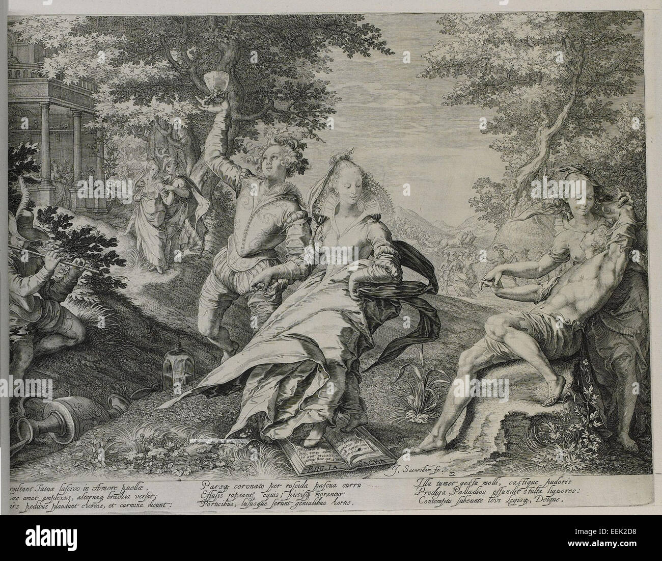 Jan Saenredam era un incisore olandese noto per le sue meticolose opere in stile rinascimentale. È maggiormente riconosciuto per le sue incisioni dettagliate di scene bibliche e ritratti, influenzando significativamente l'arte olandese durante il XVI secolo. Foto Stock
