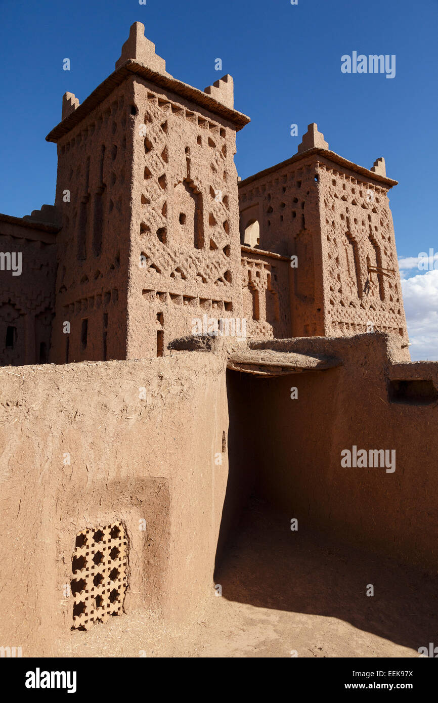 Dettaglio Amerhidil Kasbah. Skoura. Il Marocco. Il Nord Africa. Africa Foto Stock