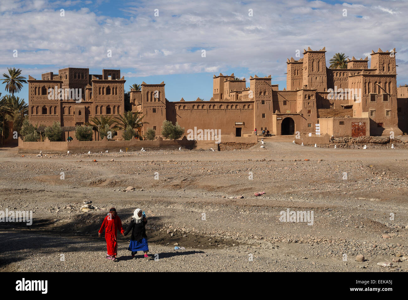 Vista della Kasbah Amerhidil. Skoura. Il Marocco. Il Nord Africa. Africa Foto Stock