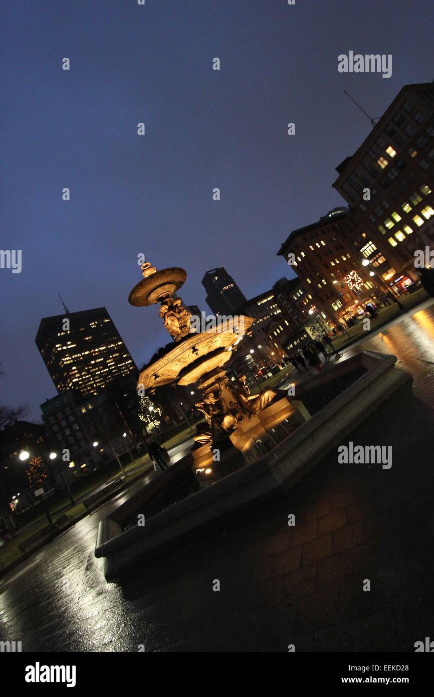 Il birraio e Fontana al Boston Common Foto Stock