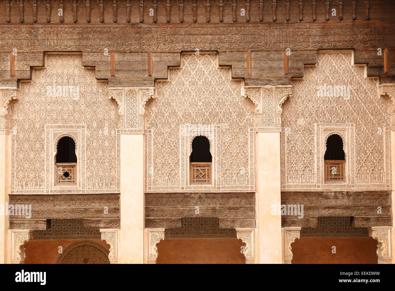 Ben Youssef Medersa. Marrakech. Il Marocco. Il Nord Africa. Africa Foto Stock