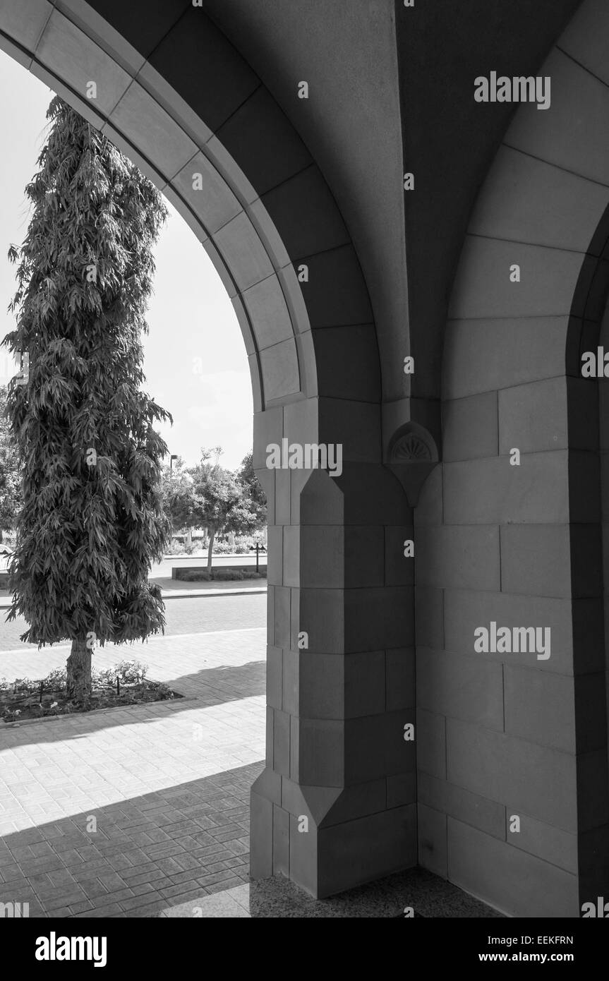 Dissaturato dettagli di Sultan Qaboos moschea Foto Stock