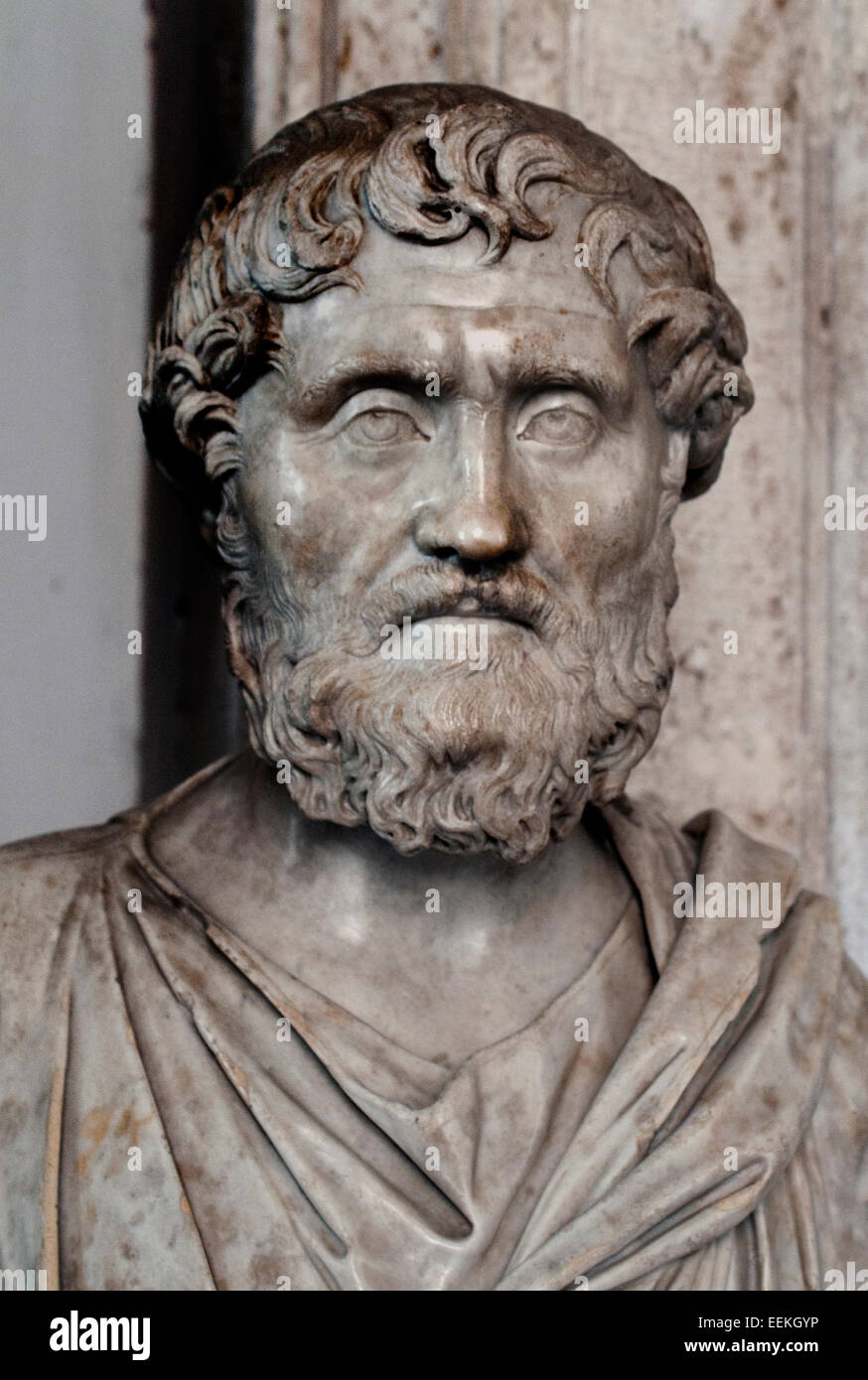 Erma di Greco dopo la copia di un originale greco 2 secolo A.C. Roma Museo Capitolino Italia Italiano Foto Stock
