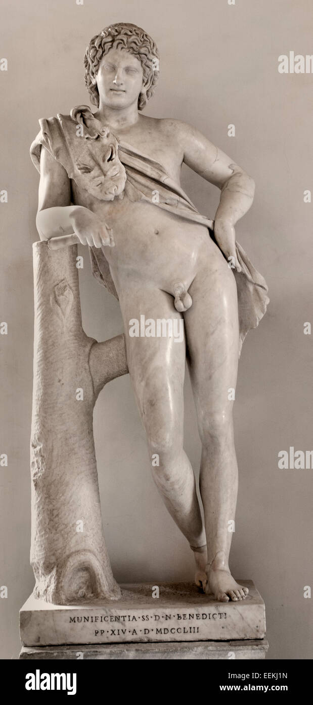 Il Satiro in riposo (Satiro in riposo) dopo un originale da Romano Pressitele Roma Museo Capitolino Italia Italiano Foto Stock