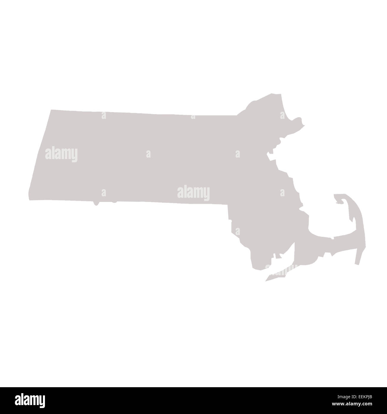 Schizzo Di Mappa Del Massachusetts Mappa Disegnata A Mano In Scala Di Grigi Dello Stato