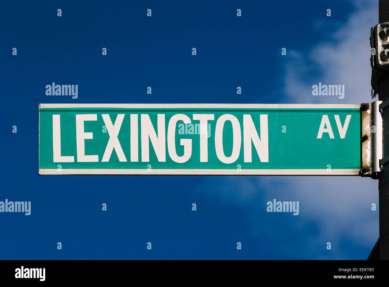 Lexington Avenue strada segno. Foto Stock