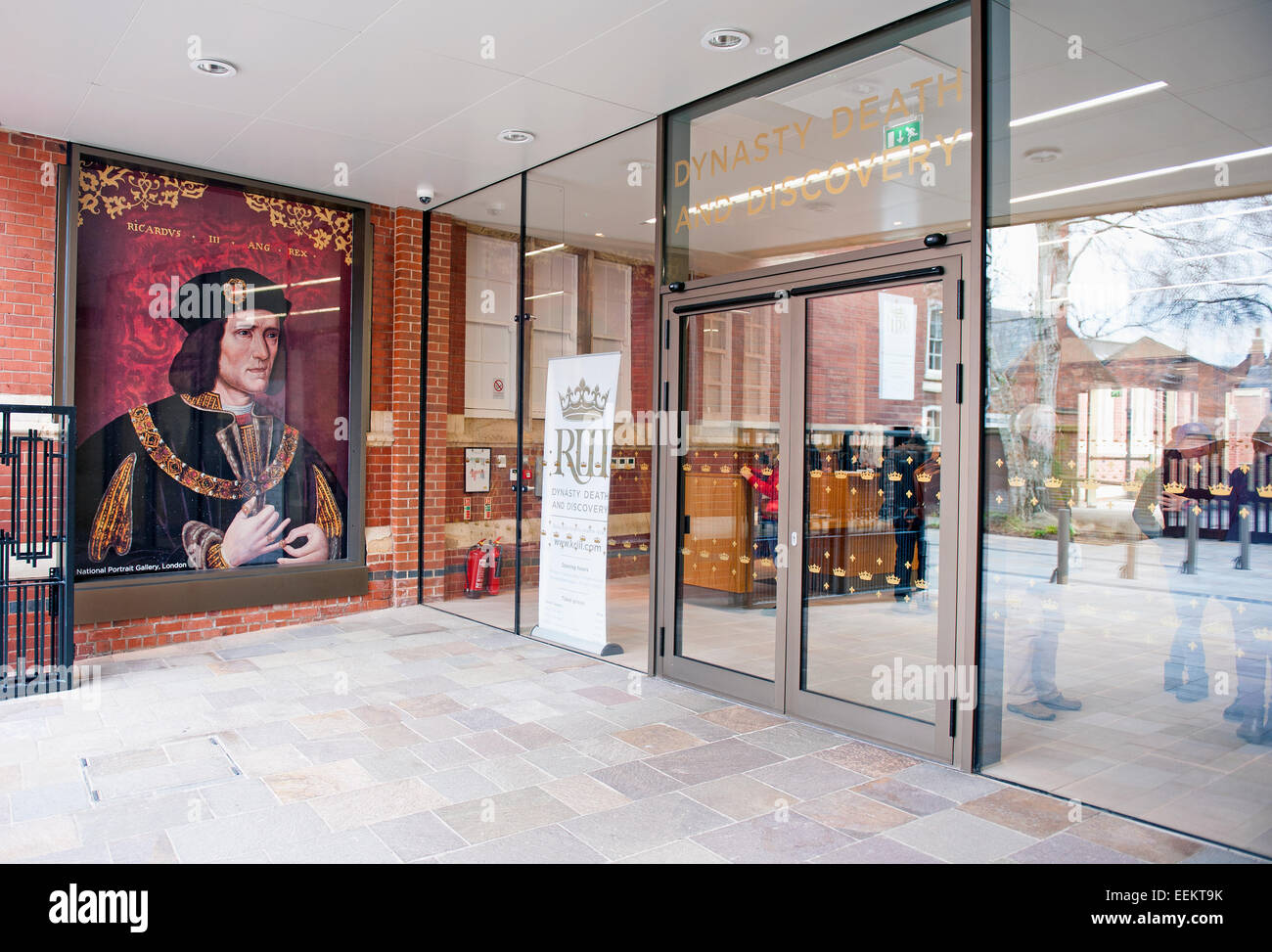 L'ingresso del re Richard III Visitor Centre in Leicester City. Dinastia, la morte e la scoperta. Foto Stock