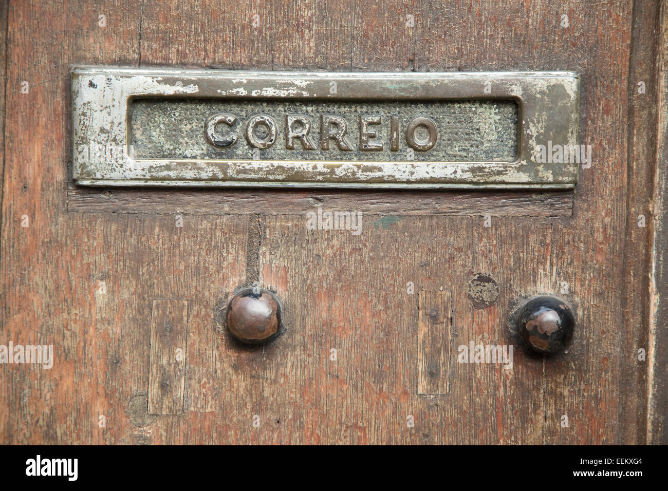 Portoghese vecchio letterbox. Foto Stock