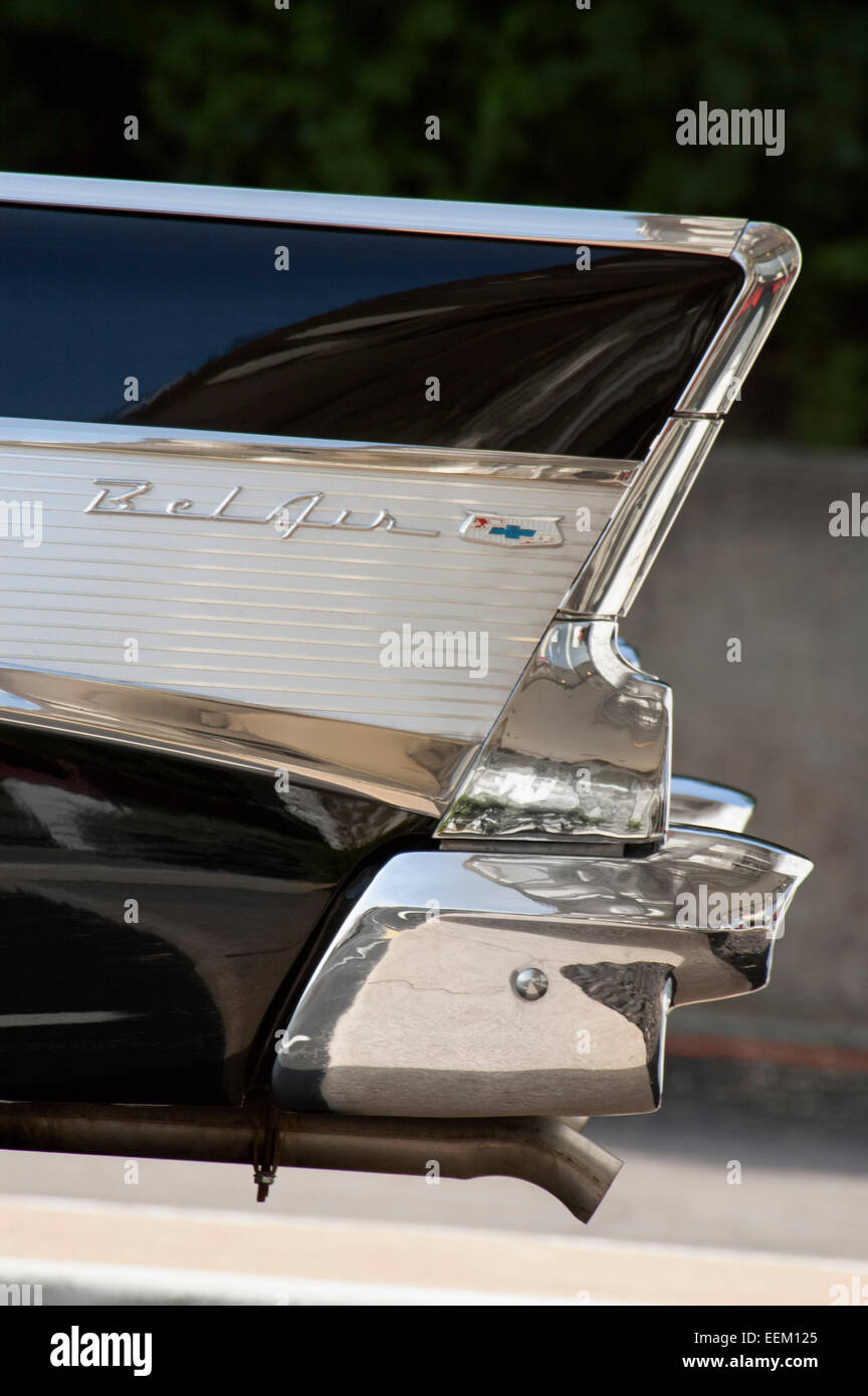 Vista in dettaglio di un vintage Chevy Bel Air autovettura Foto Stock