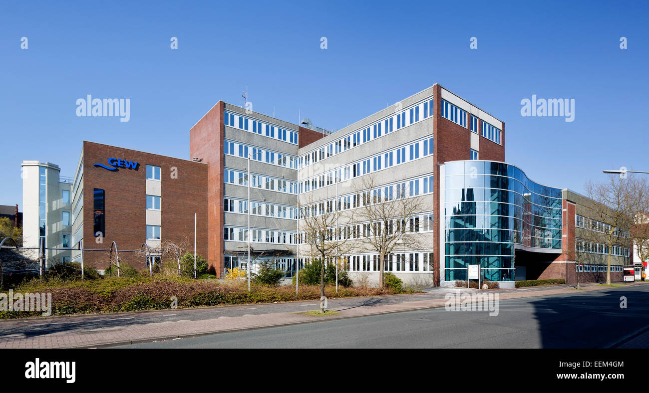 Edificio amministrativo delle aziende municipalizzate GEW di gas e di elettricità e acqua, servizi municipali, Wilhelmshaven, Bassa Sassonia Foto Stock