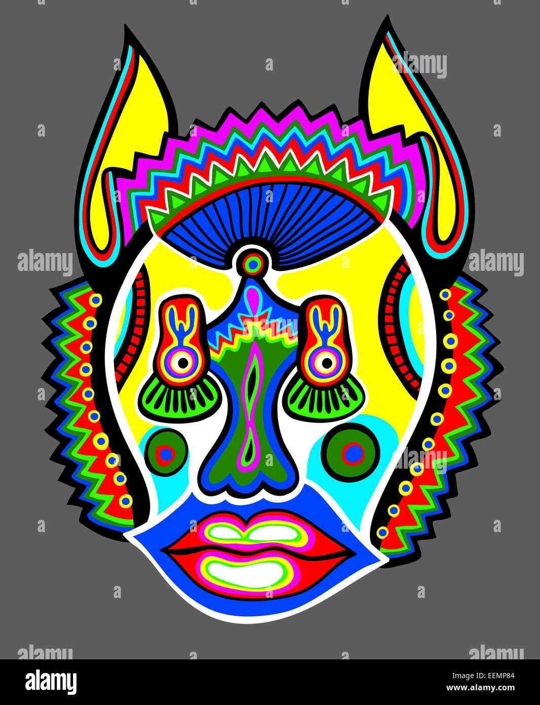 Insolito tradizionale ucraino arte tribale in stile karakoko Foto Stock