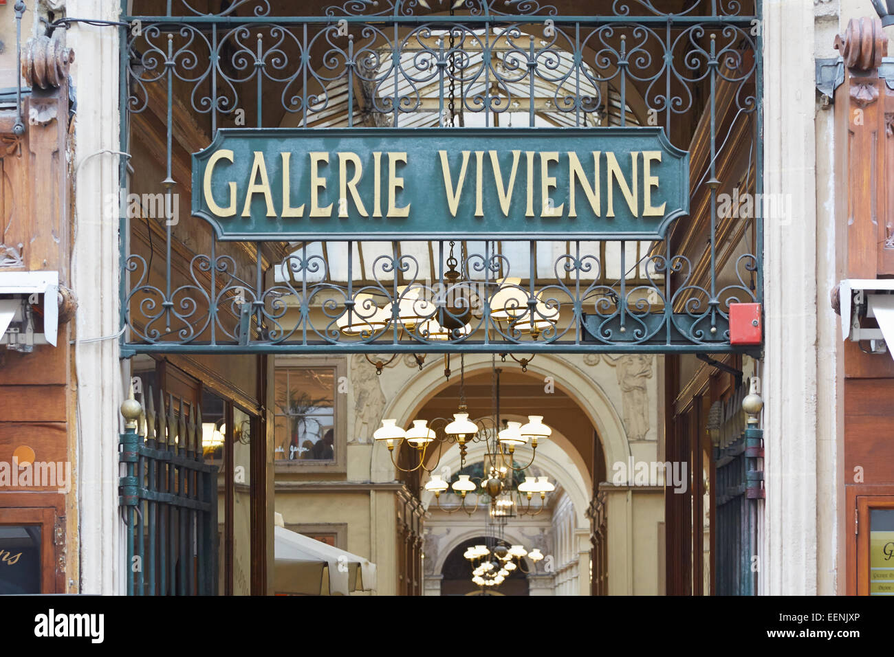 Parigi, Galerie Vivienne ingresso Foto Stock