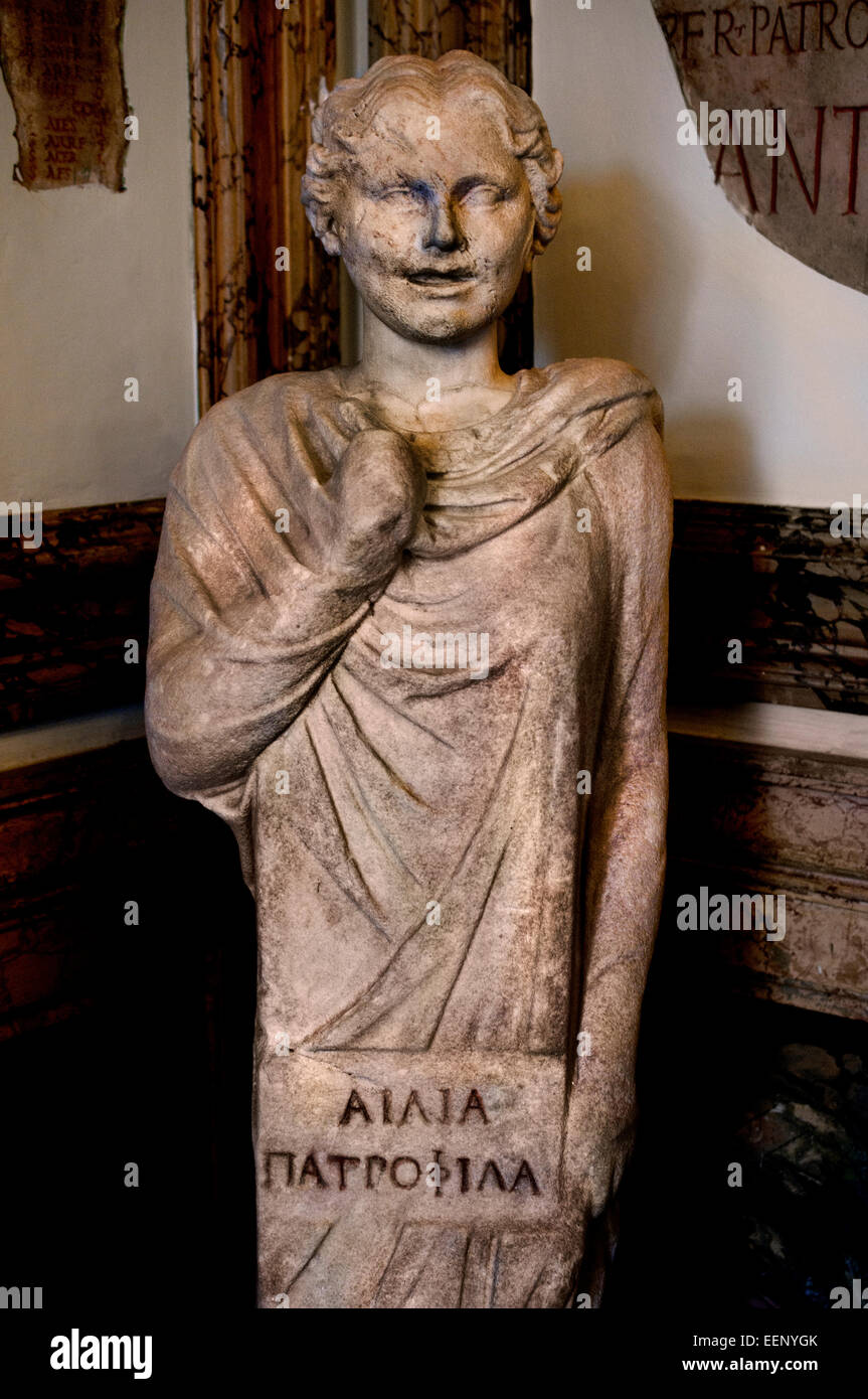 Ragazza Herm di copia romana dopo un originale greco 2 secolo A.C. Roma Museo Capitolino Italia Italiano Foto Stock