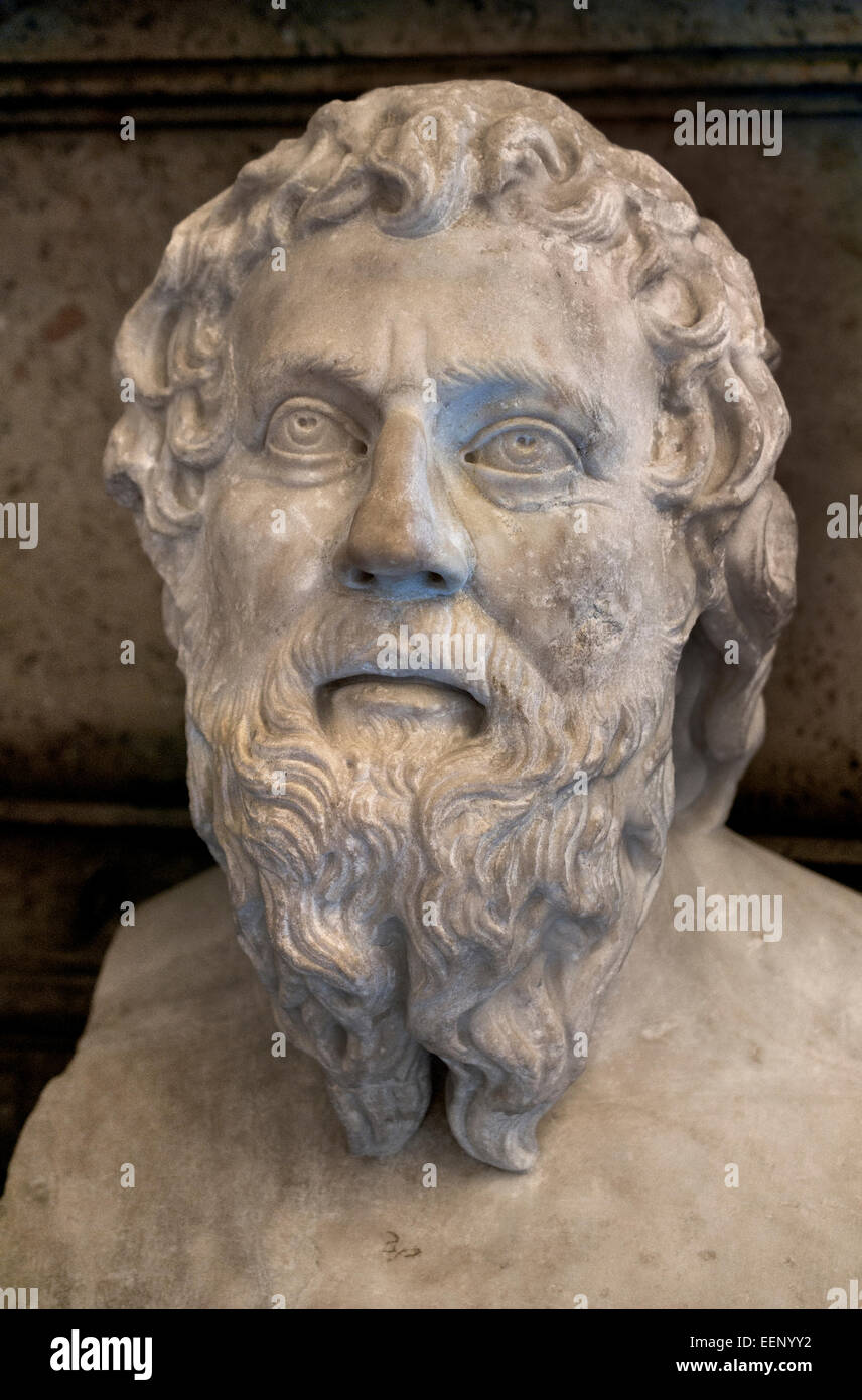 Erma di Greco dopo la copia di un originale greco 2 secolo A.C. Roma Museo Capitolino Italia Italiano Foto Stock