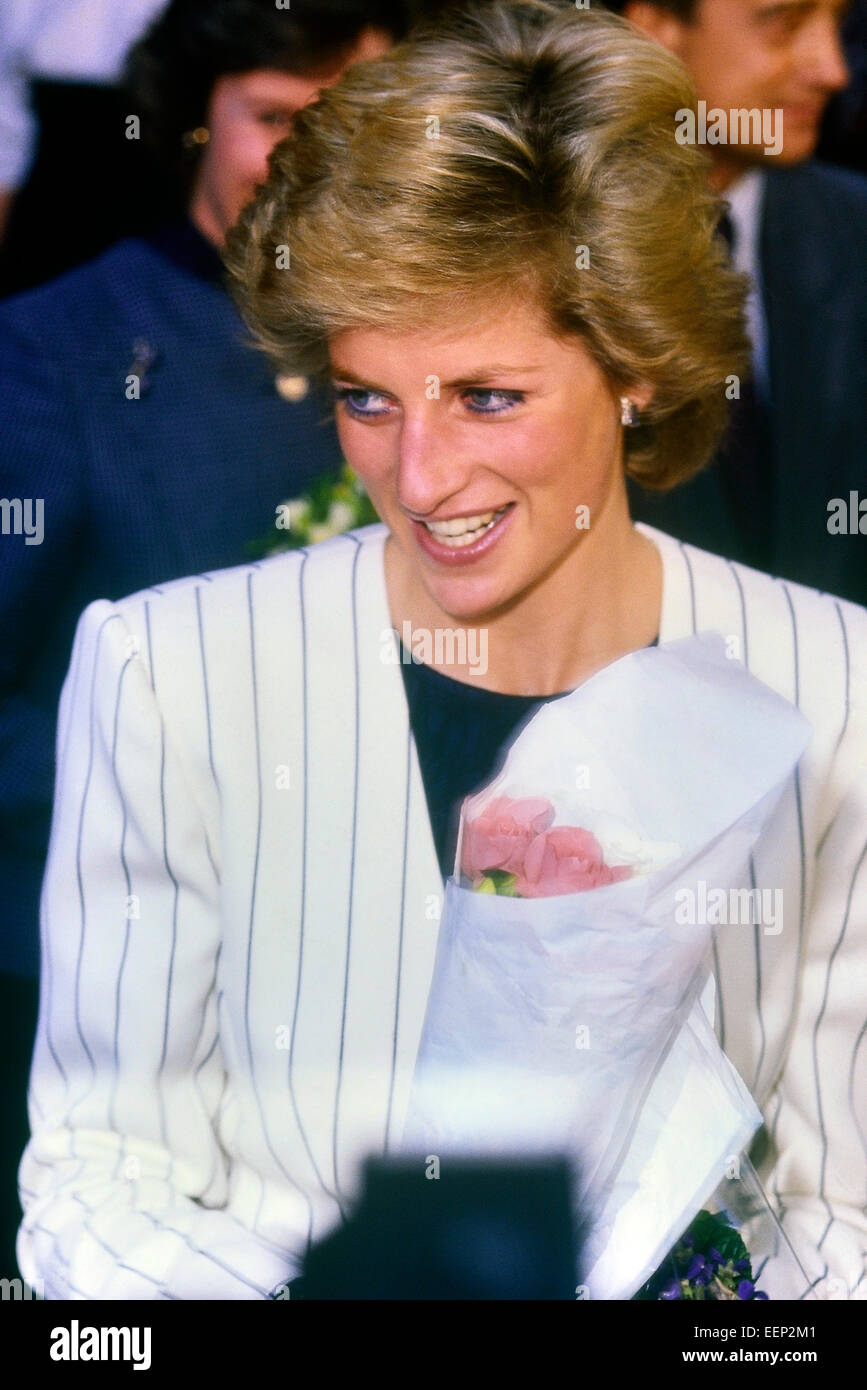 Di SUA ALTEZZA REALE IL PRINCIPE DI GALLES Diana, principessa di Galles. Londra, Inghilterra. Circa 1986. Foto Stock