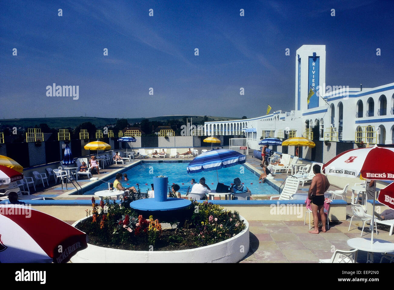 Pontins, Pontin’s Holiday Camp. Riviera Chalet Hotel. Weymouth. REGNO UNITO. Circa 1987. Foto Stock