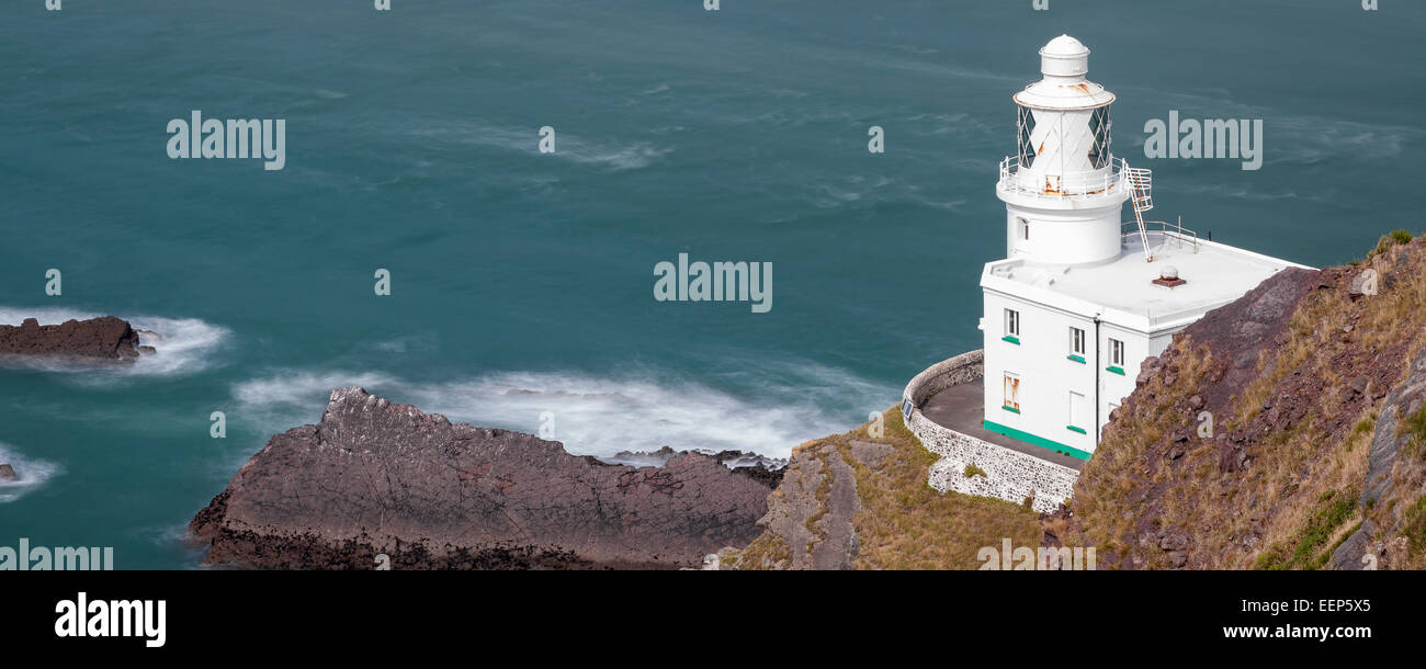 Il 1874 Hartland Point Lighthouse North Devon England Regno Unito Europa Foto Stock