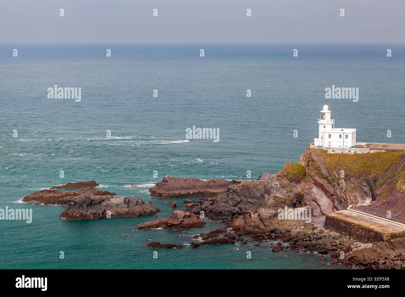 Il 1874 Hartland Point Lighthouse North Devon England Regno Unito Europa Foto Stock