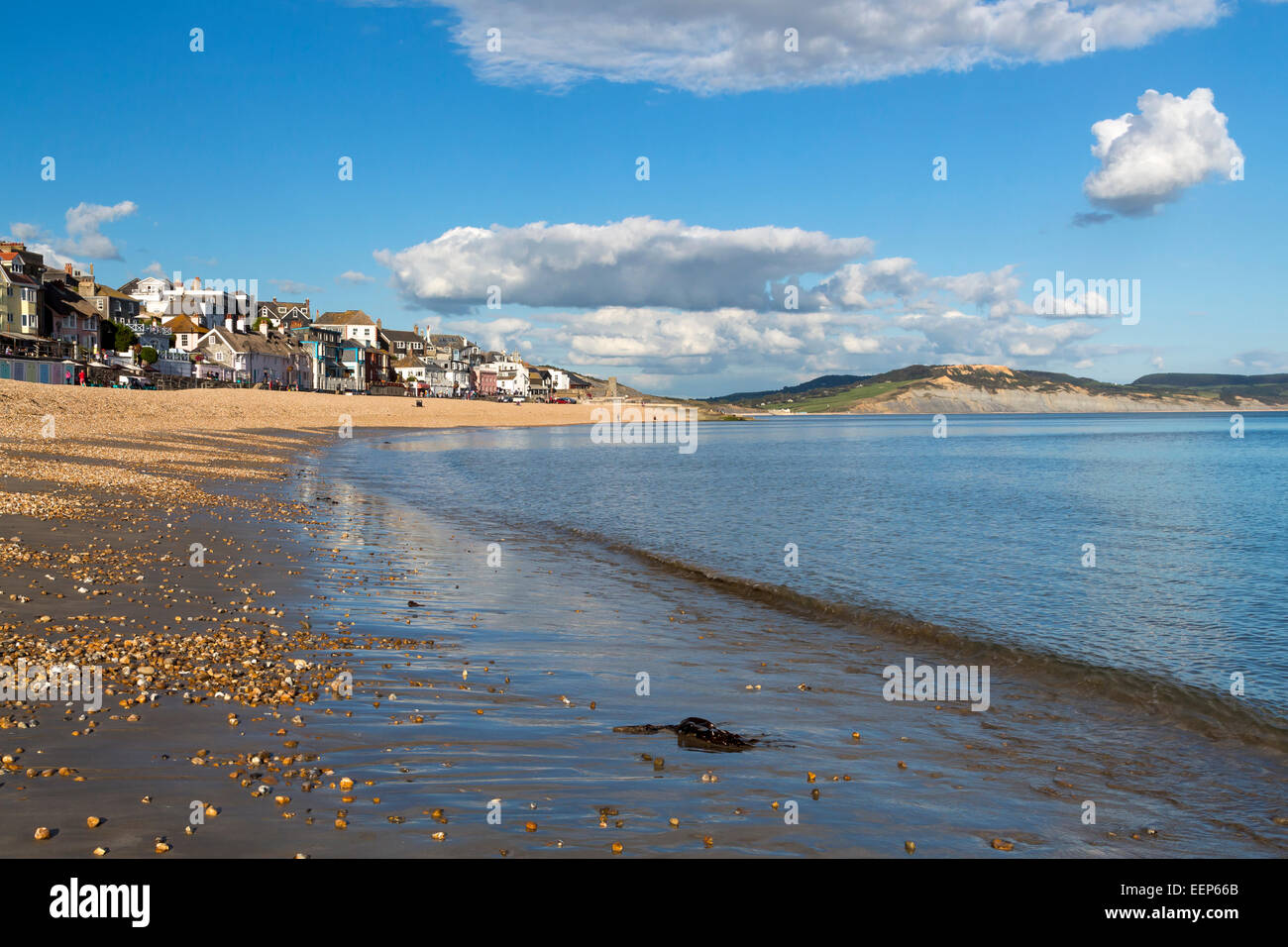 La bellissima spiaggia di Lyme Regis Dorset England Regno Unito Europa Foto Stock