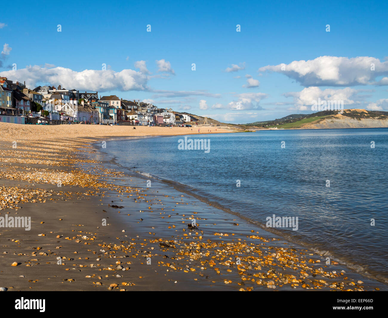 La bellissima spiaggia di Lyme Regis Dorset England Regno Unito Europa Foto Stock