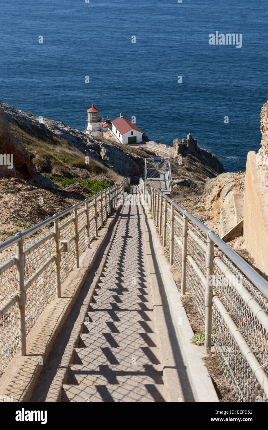 Point Reyes Lighthouse su Point Reyes National Seashore - Marin County, California, Stati Uniti d'America Foto Stock