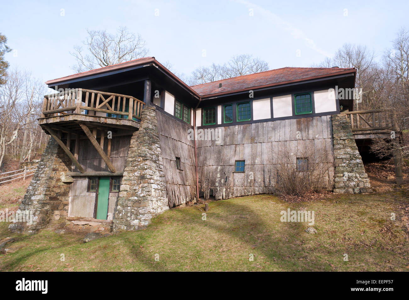 Massanutten Lodge at Skyland Resort, tra le Blue Ridge Mountains della Virginia. Foto Stock