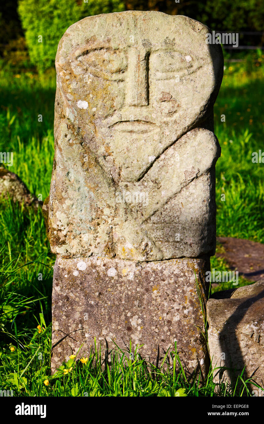 Il Janus pietra isola di boa fermanagh Irlanda Foto Stock