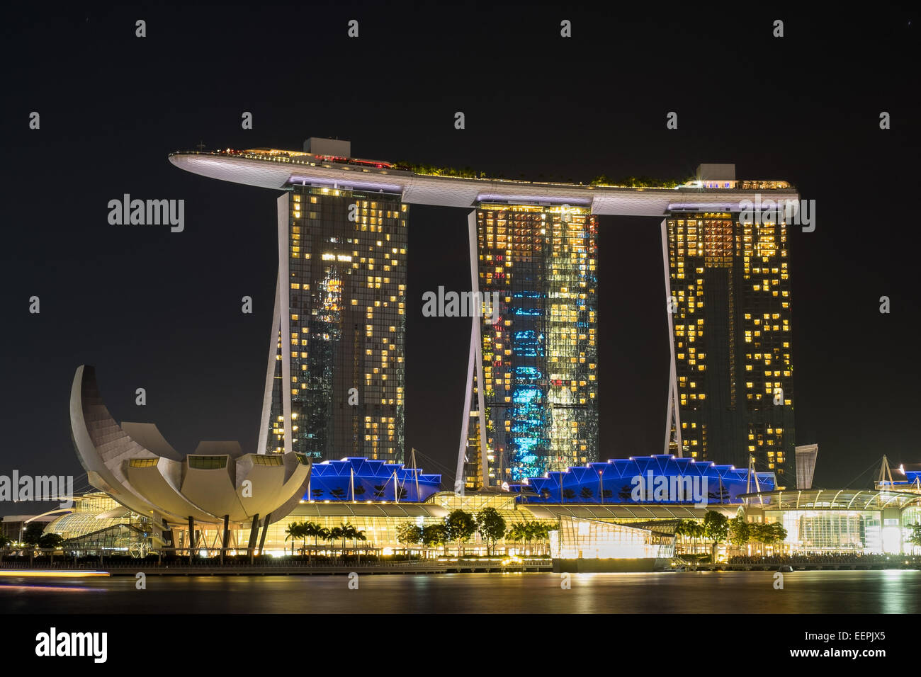 Il Marina Bay Sands Hotel e Casinò, Singapore. Foto Stock
