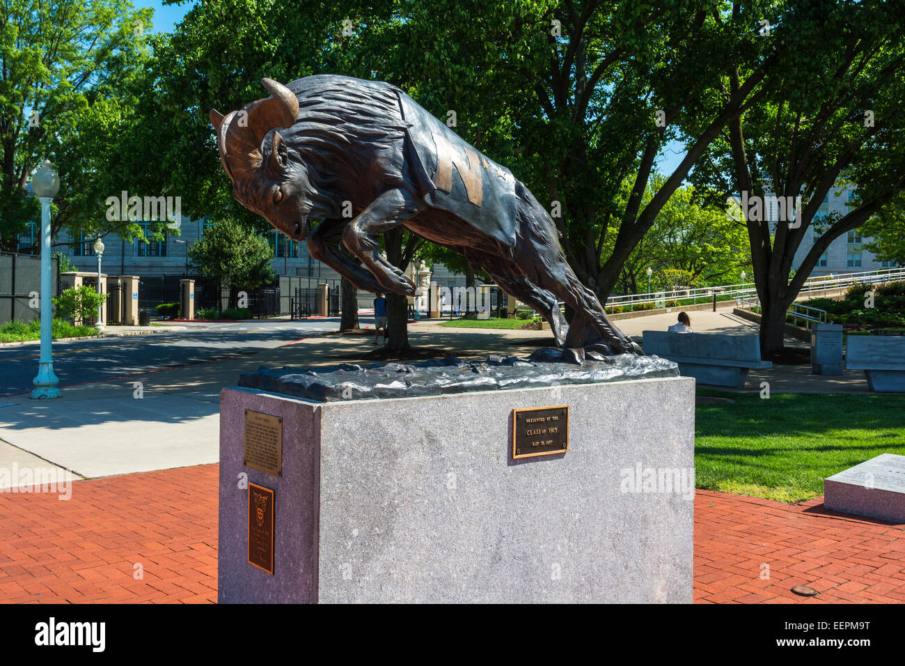 Maryland, Annapolis, Accademia Navale degli Stati Uniti, mascotte 'Bill la capra" scultura Foto Stock