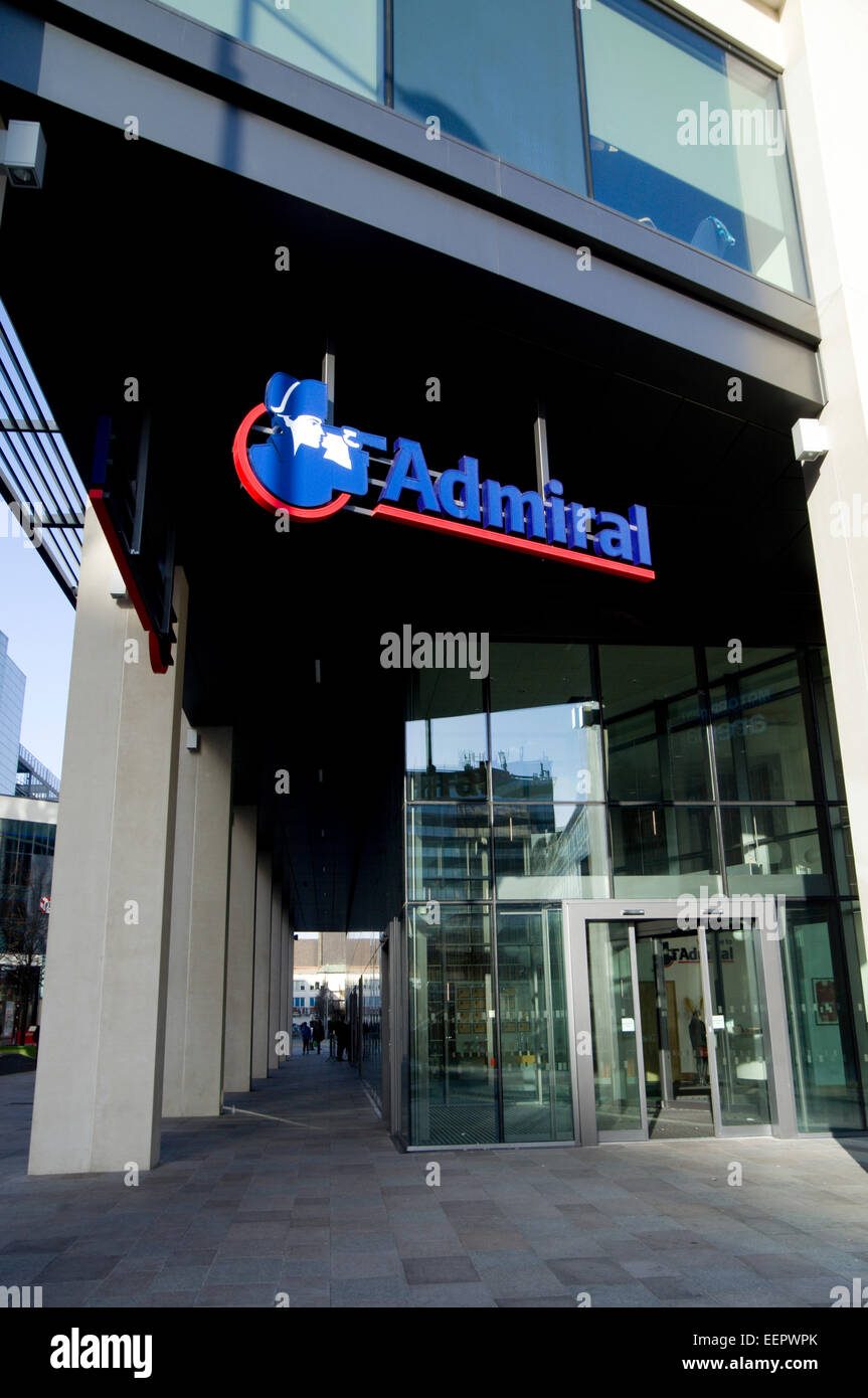 Ty Admiral gli uffici di Admiral Insurance Company, Cardiff, Galles, UK. Foto Stock