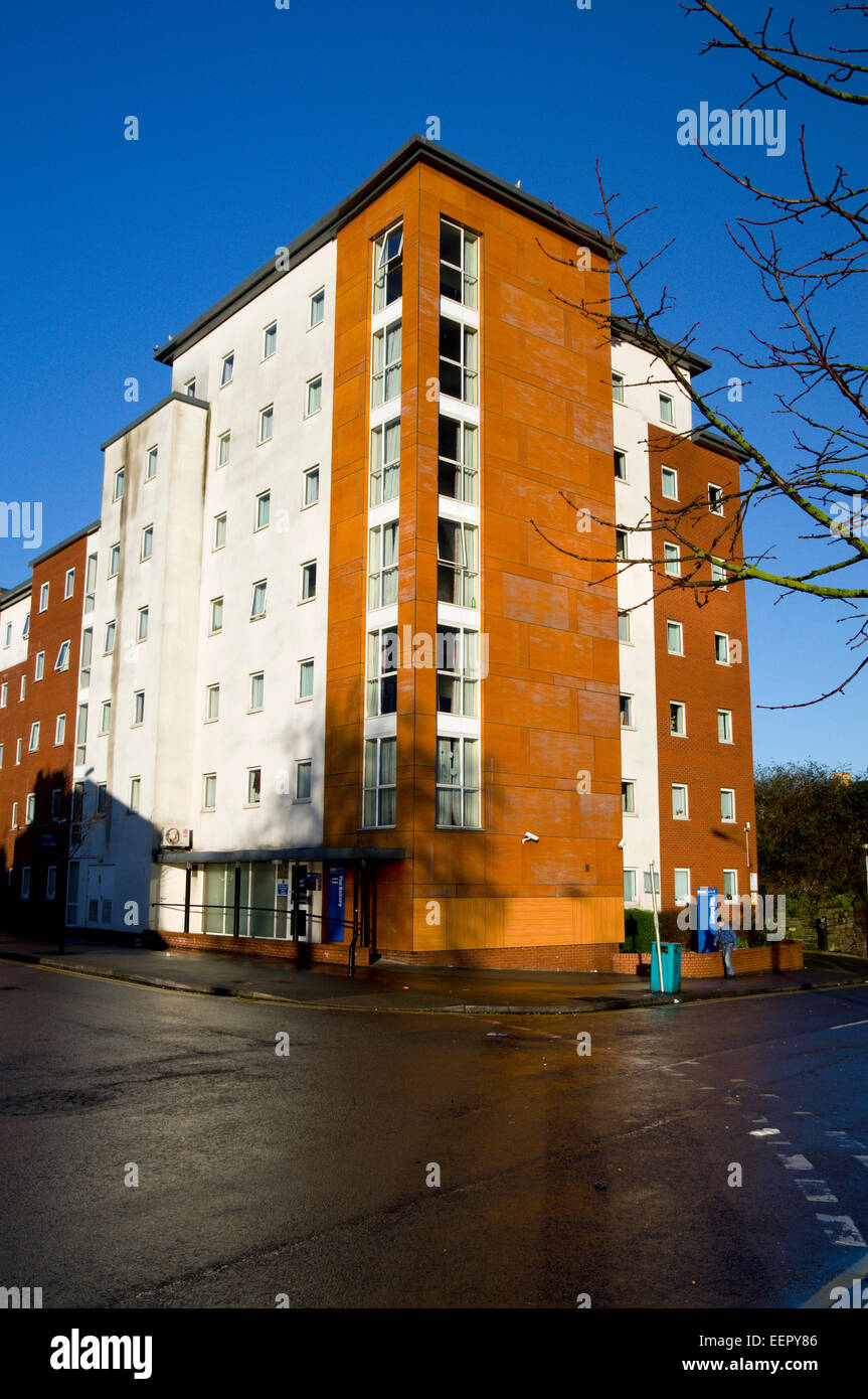 Student Accommodation, Cardiff, Galles, UK. Foto Stock