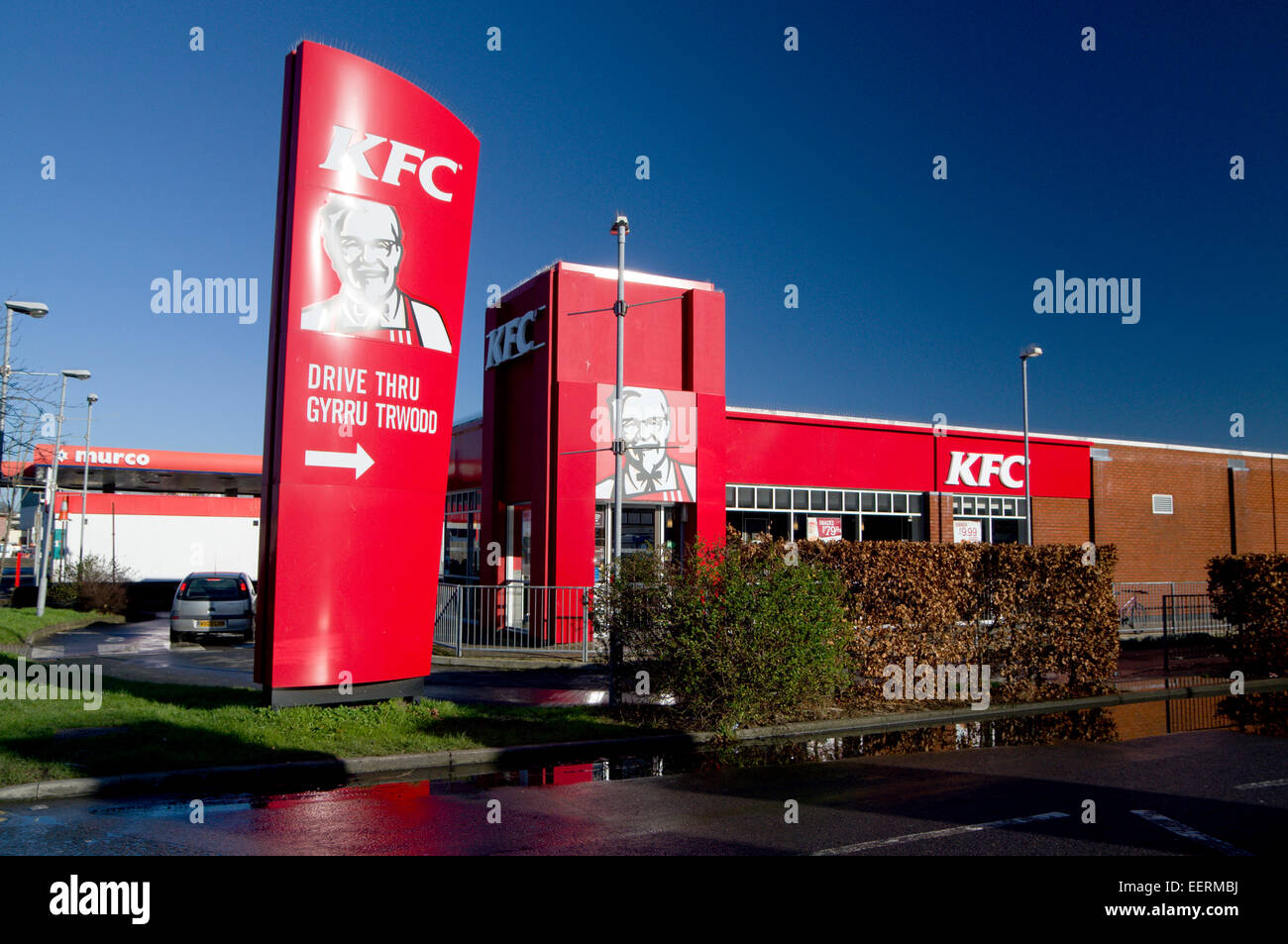 KFC fast food, Cardiff, Galles. Foto Stock