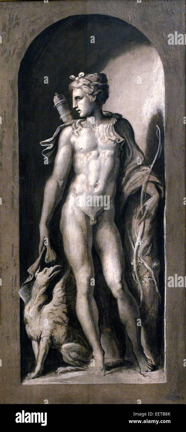 La figura allegorica - Pittore Emiliano XV secolo - figura allegorica - Pittore Emiliano XV secolo Italia Italiano Foto Stock