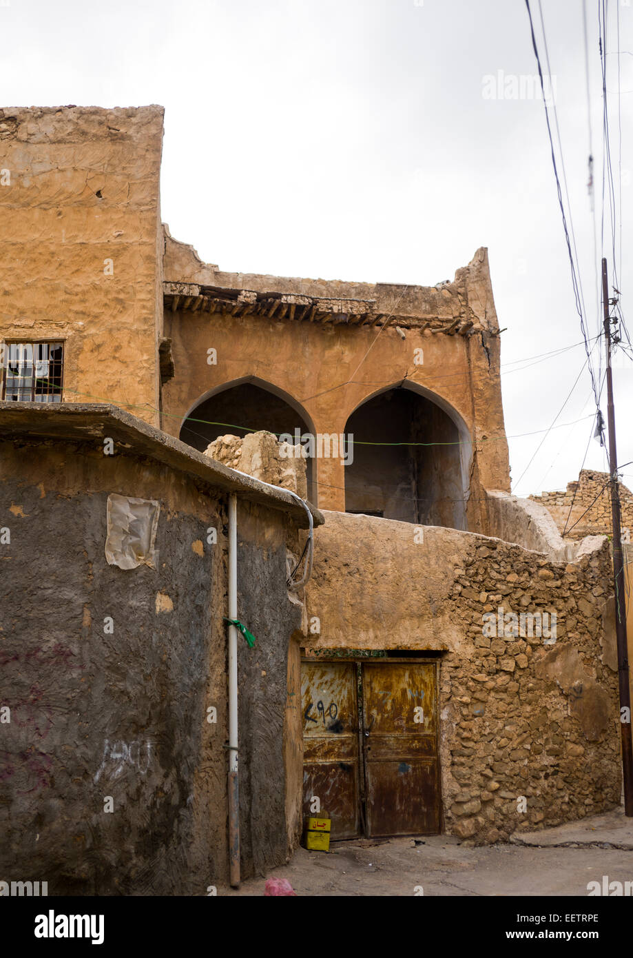 Vecchia casa, Koya, Kurdistan, Iraq Foto Stock