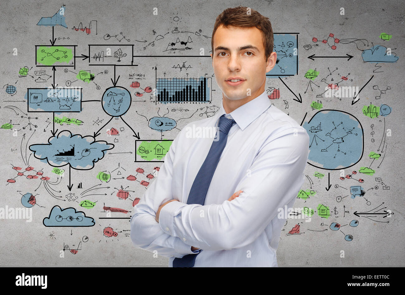 Gentile imprenditore giovane Foto Stock