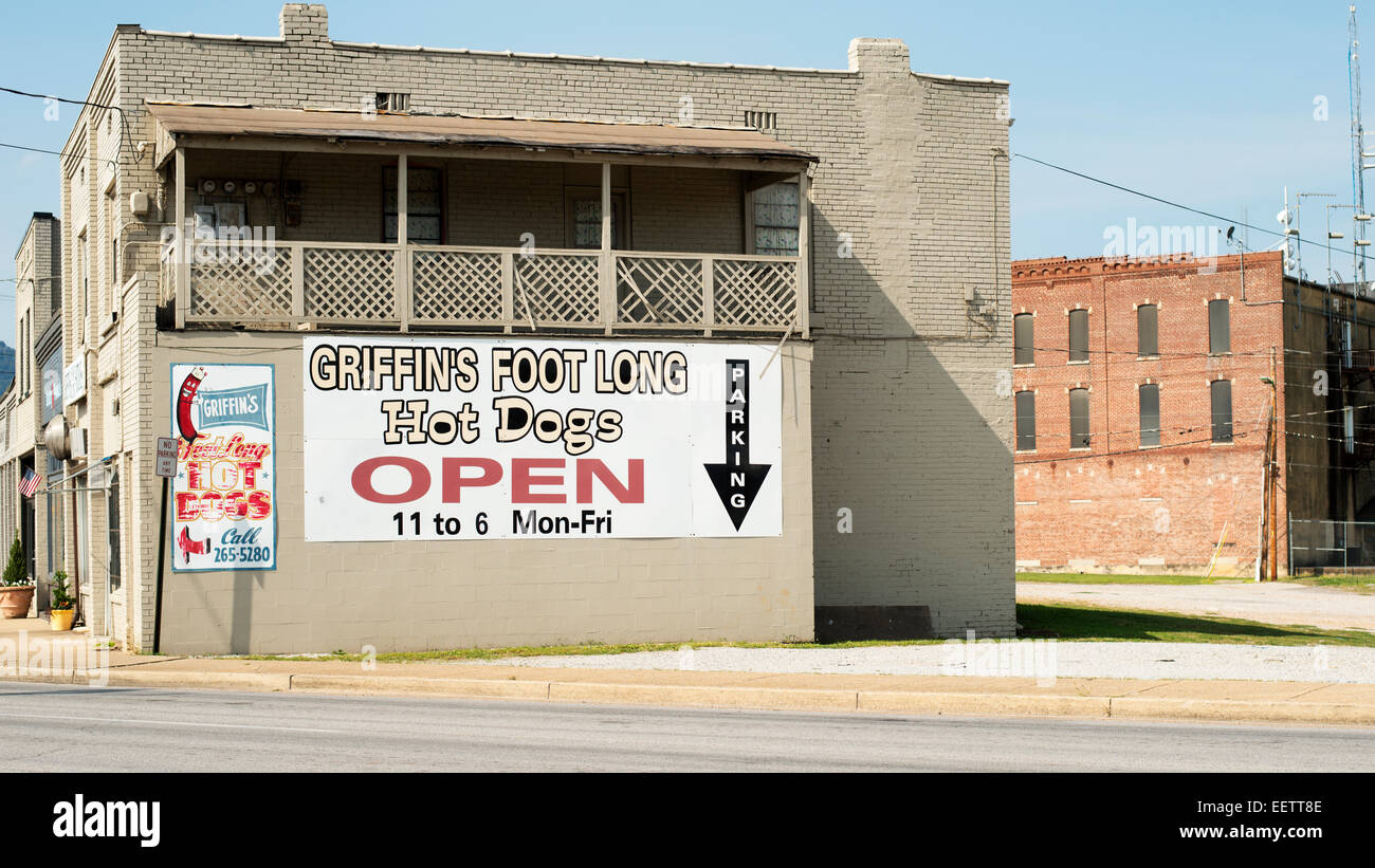 Dipinto ad indicazioni, Chattanooga nel Tennessee ,il vecchio stile .Graffitti Foto Stock