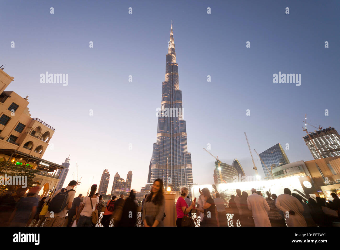 Il Burj Khalifa, Dubai, Emirato di Dubai, Emirati Arabi Uniti, Asia Foto Stock