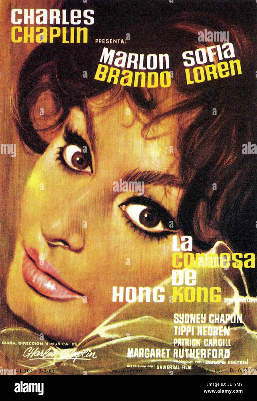 Una contessa di Hong Kong - il poster del filmato Foto Stock