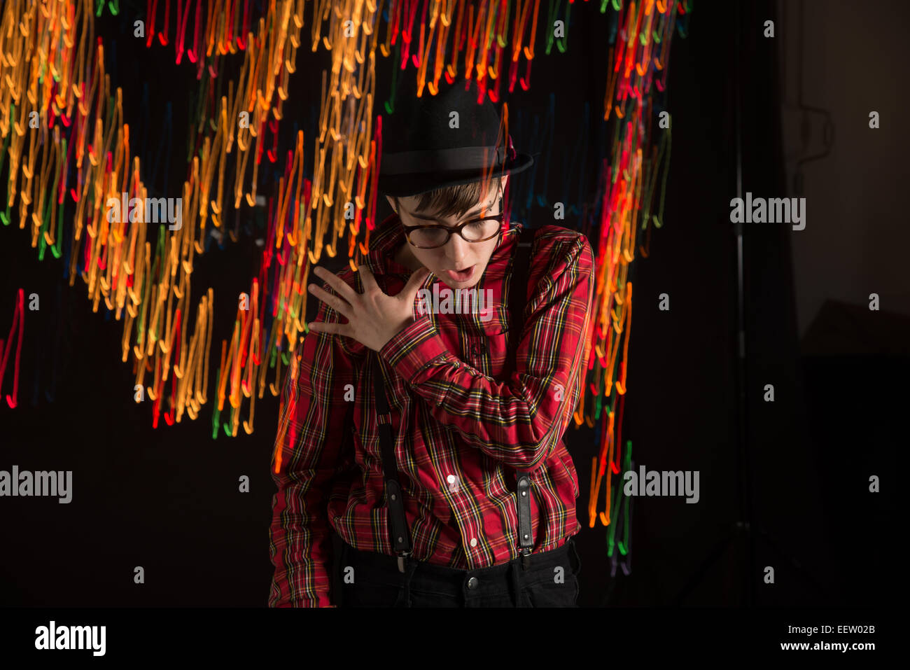 Teen è luci vorticoso Foto Stock