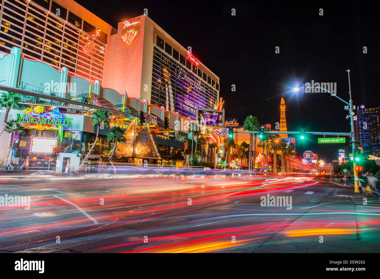 Las Vegas Strip di notte, Las Vegas, Nevada, STATI UNITI D'AMERICA Foto Stock