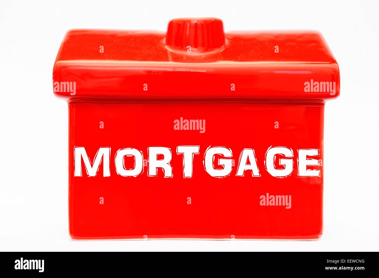 Ipoteca su una casa rossa Foto Stock