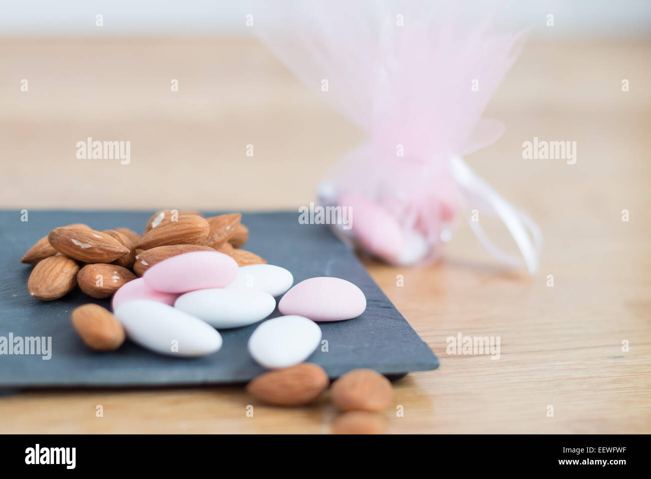 mandorle zuccherate Foto Stock