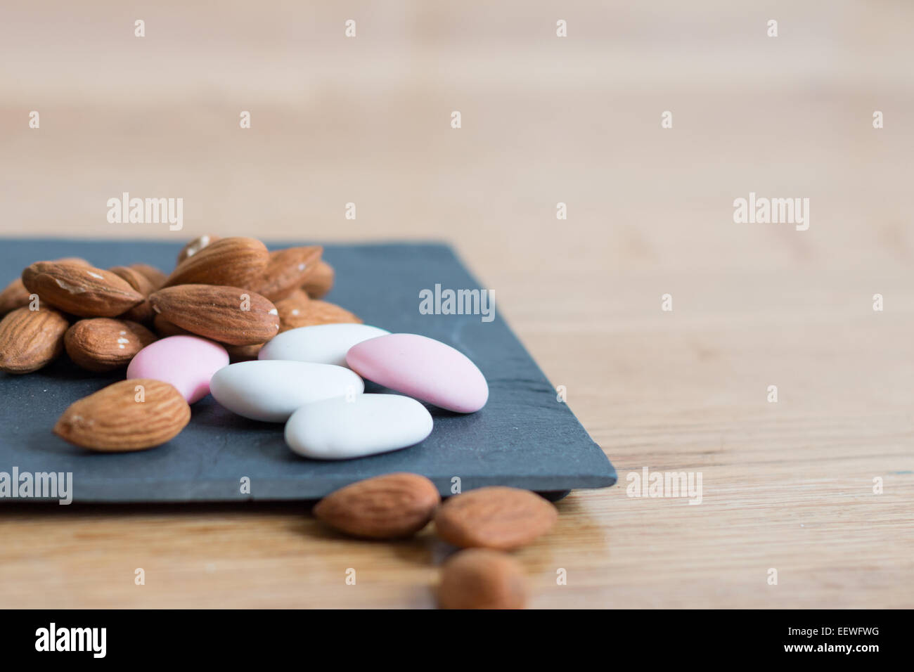 mandorle zuccherate Foto Stock