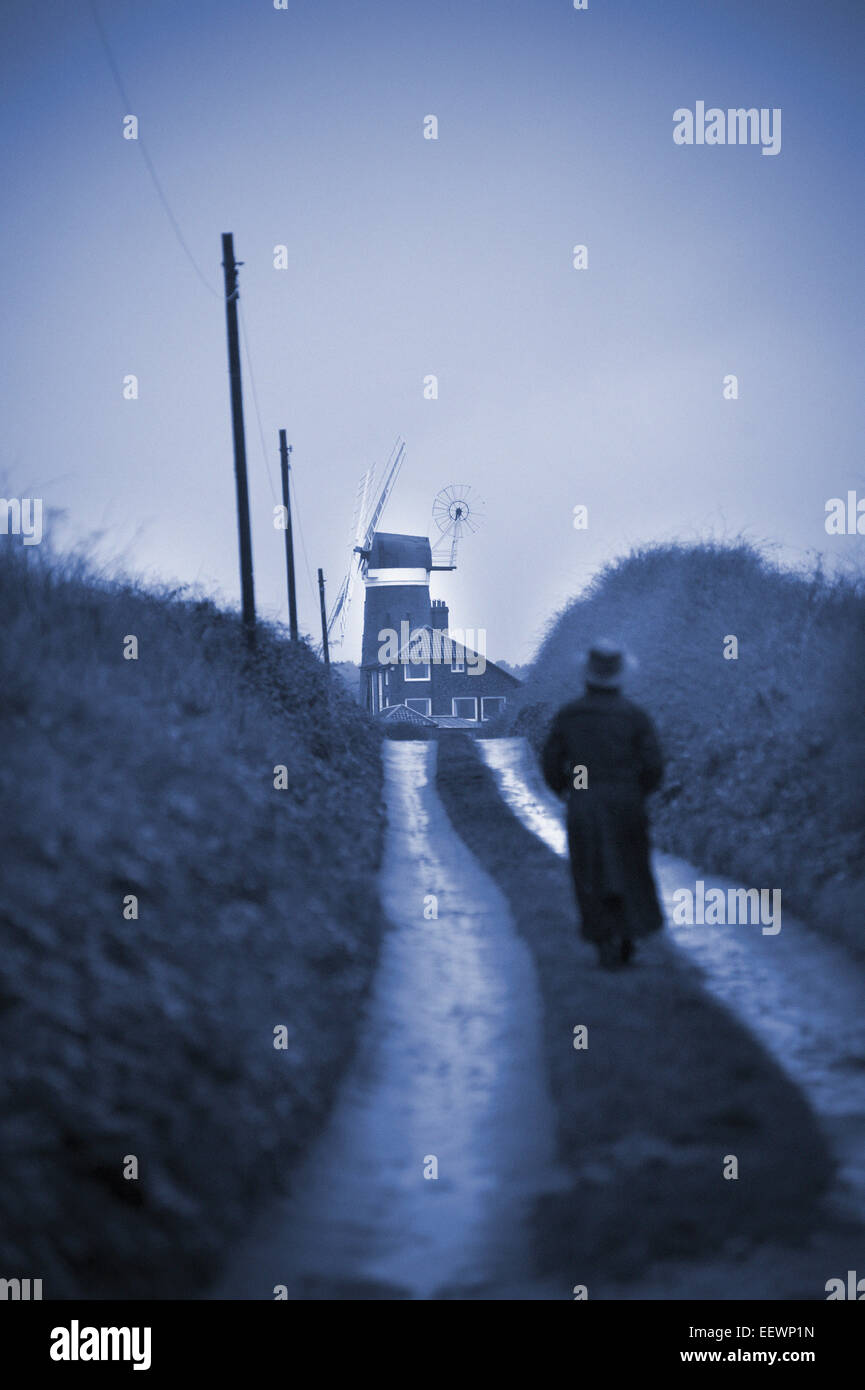 passeggiatore solitario Foto Stock