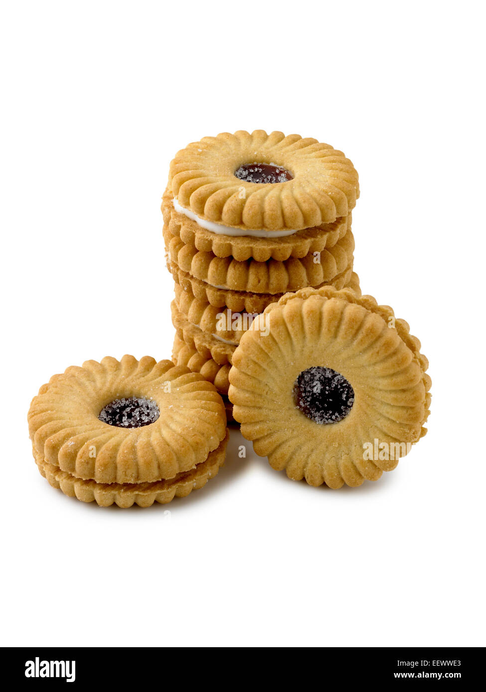 Jammy dodger biscotti Foto Stock