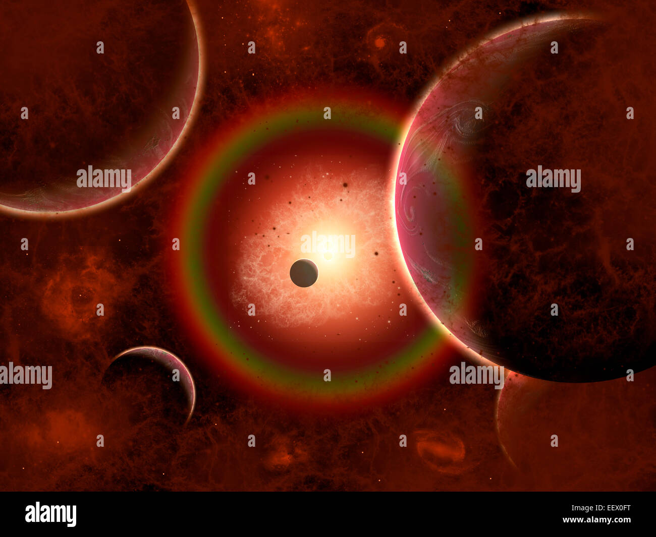 Morte di un alieno del Sistema Solare. Foto Stock