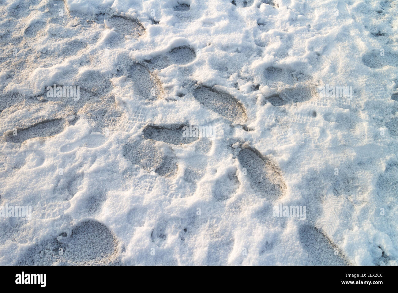 Vecchio e nuovo footprint. Foto Stock