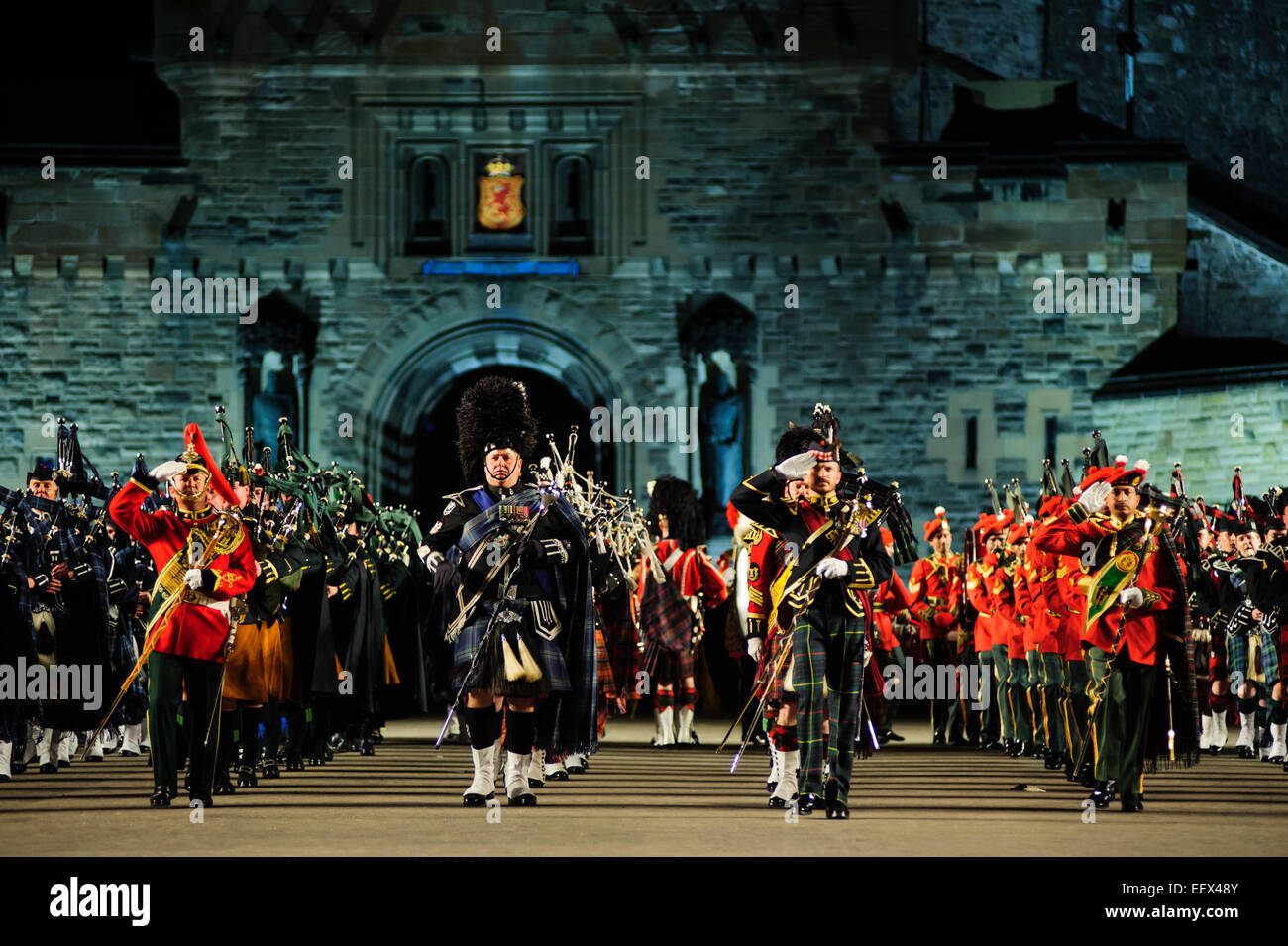 Il Royal Edinburgh Tattoo militare Foto Stock