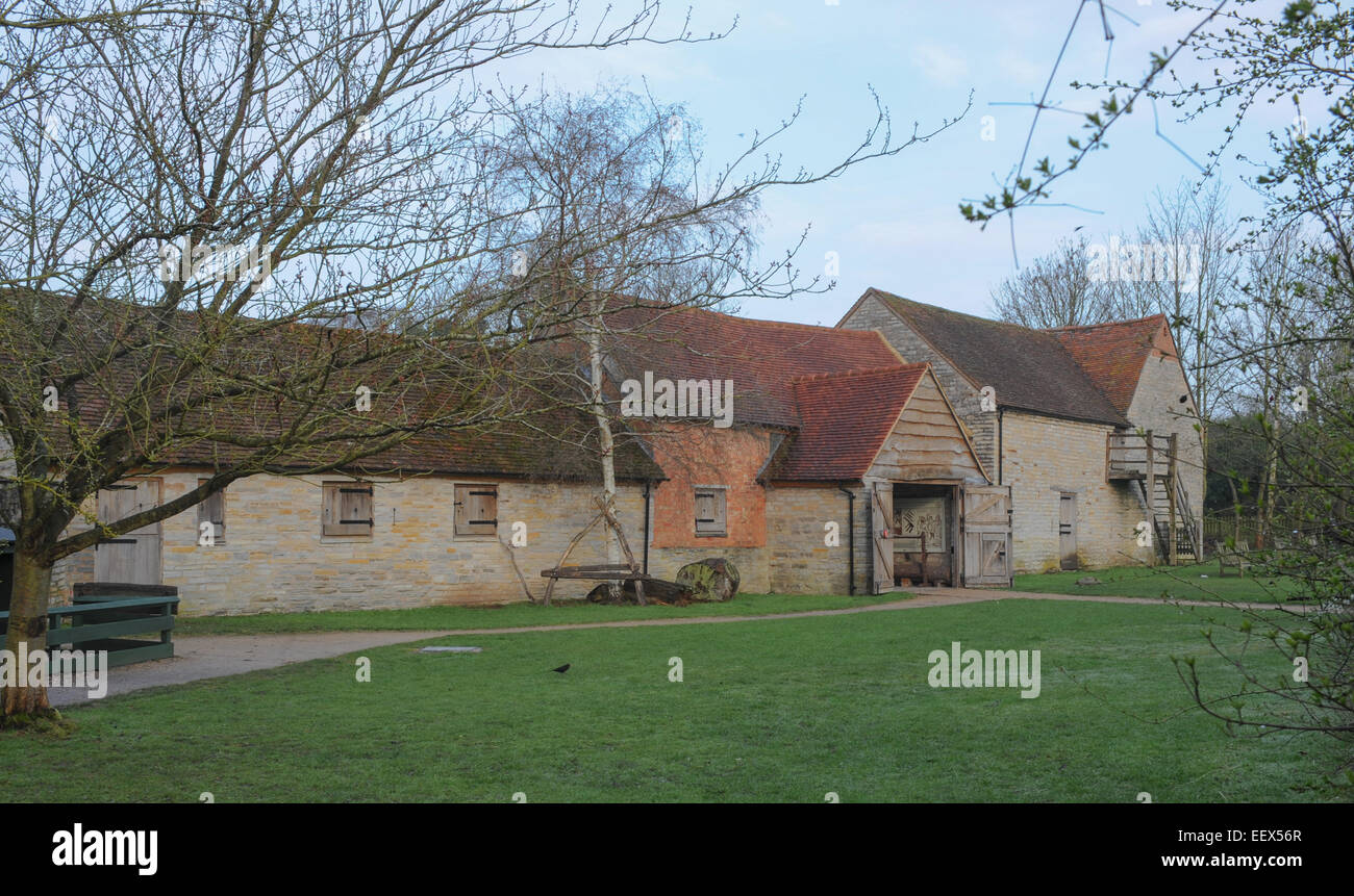 Mary Arden, la madre di William Shakespeare, agriturismo e casa in Wilmcote, vicino a Stratford upon Avon, Warwickshire, Inghilterra, Regno Unito Foto Stock