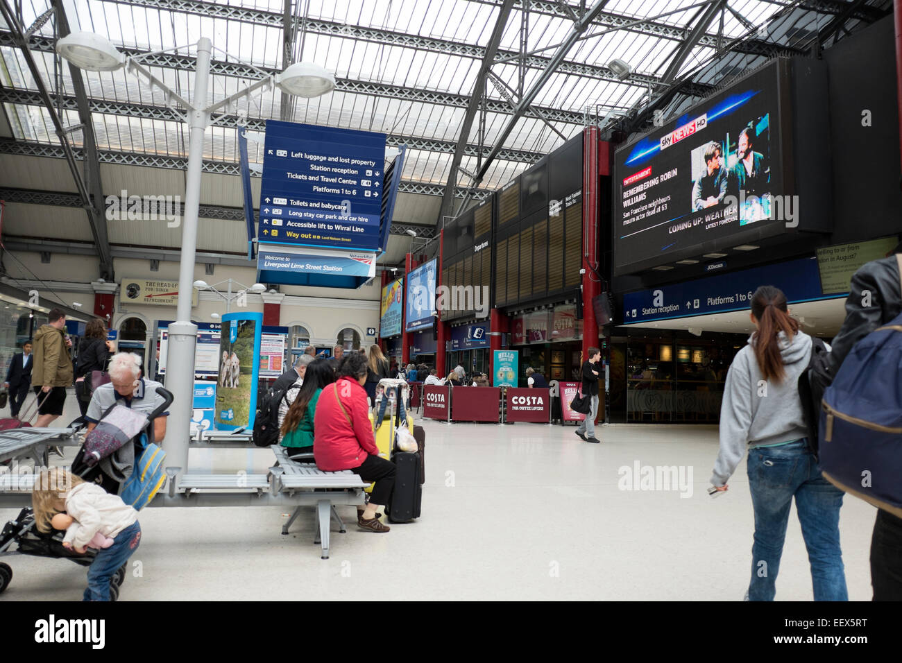 Liverpool Lime Street Stazione ferroviaria stazione REGNO UNITO Foto Stock